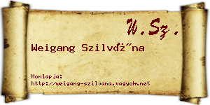 Weigang Szilvána névjegykártya